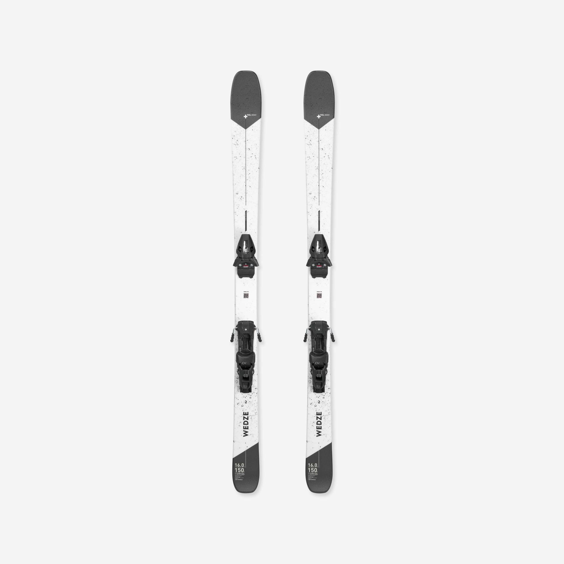 Ski Herren mit Bindung Piste - Cross 150+ schwarz/weiss von WEDZE