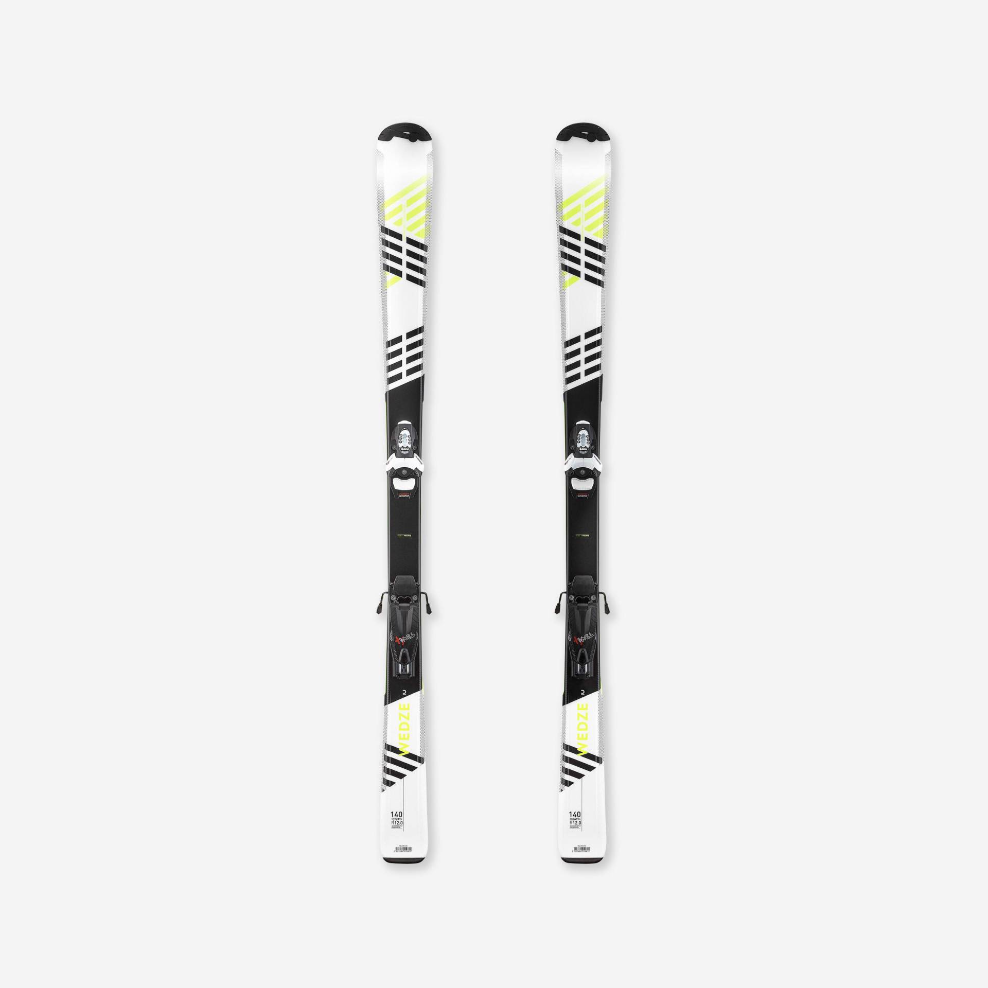 Ski Kinder mit Bindung Piste - Boost 500 weiss/gelb von WEDZE