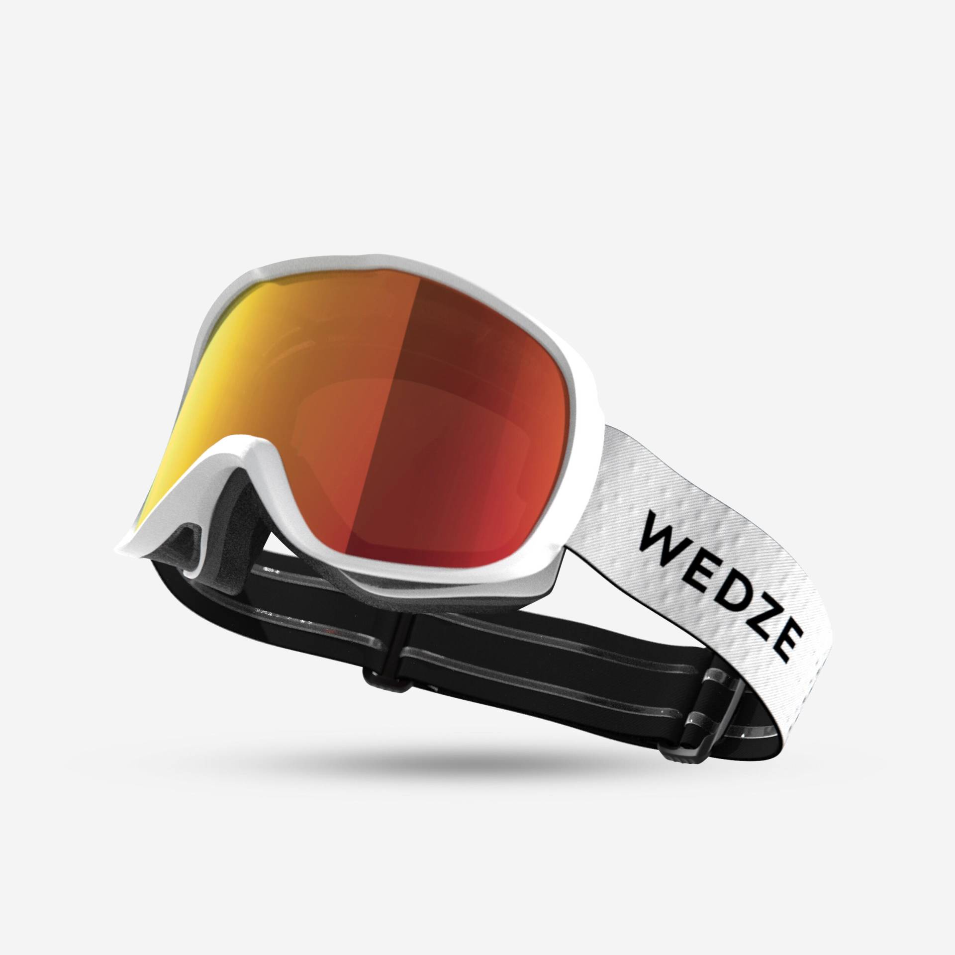 Skibrille Snowboardbrille Erwachsene/Kinder Allwetter photochrom - G 500 weiss von WEDZE
