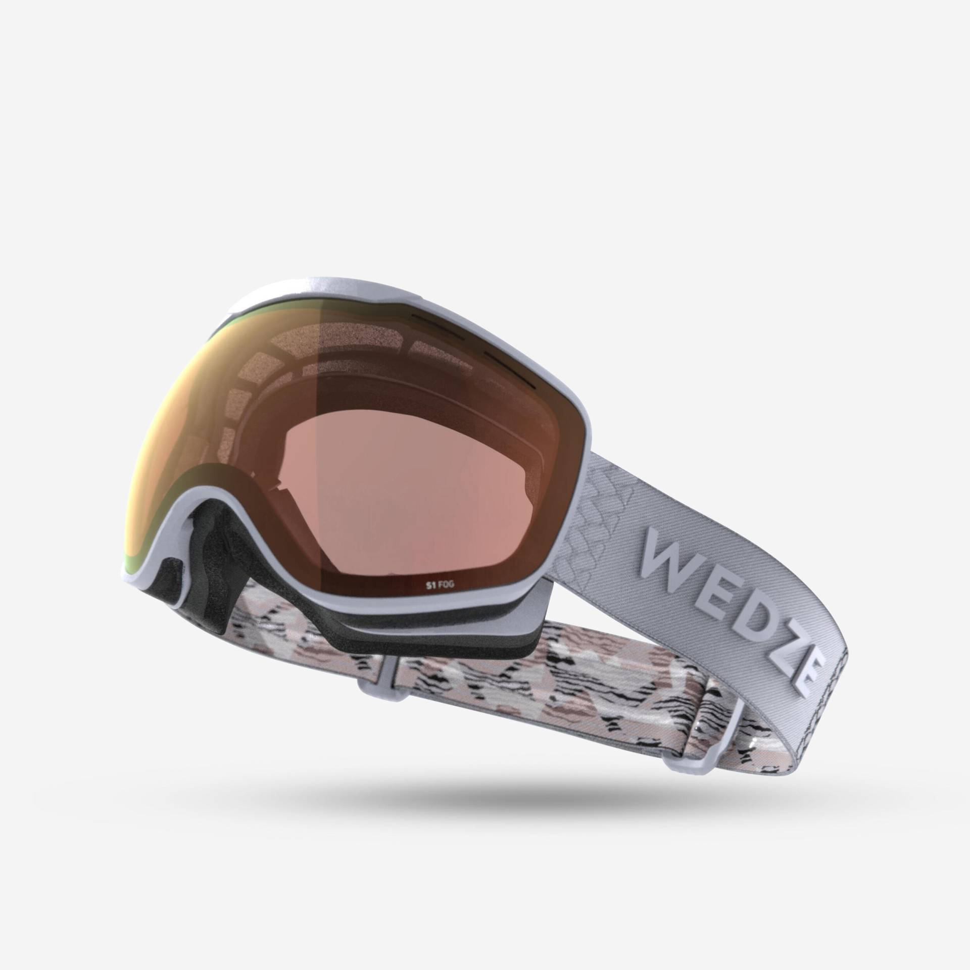 Skibrille Snowboardbrille Erwachsene/Kinder Allwetter - G 900 PH weiss/blau von WEDZE