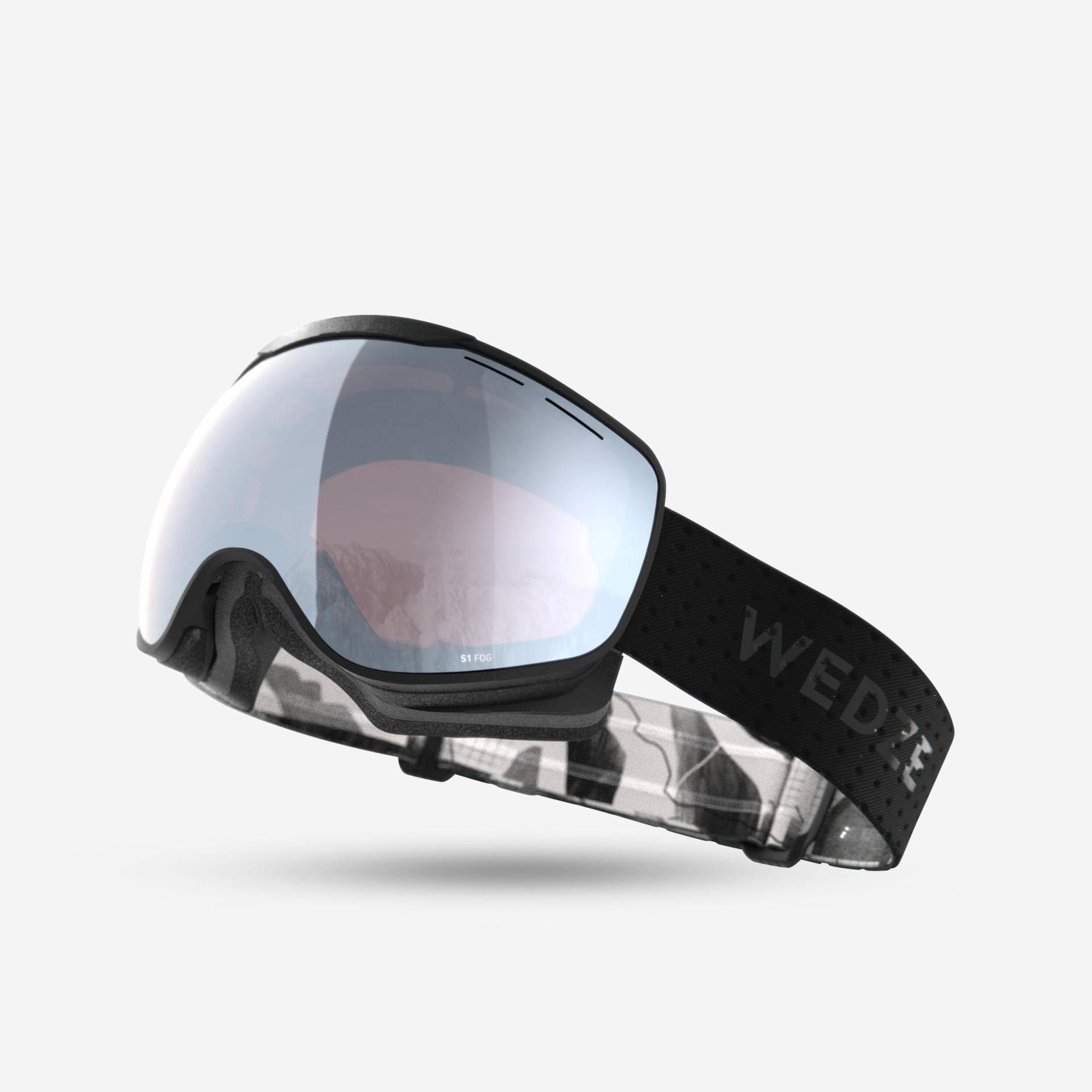 Skibrille Snowboardbrille Erwachsene/Kinder Schlechtwetter - G 900 S1 schwarz von WEDZE