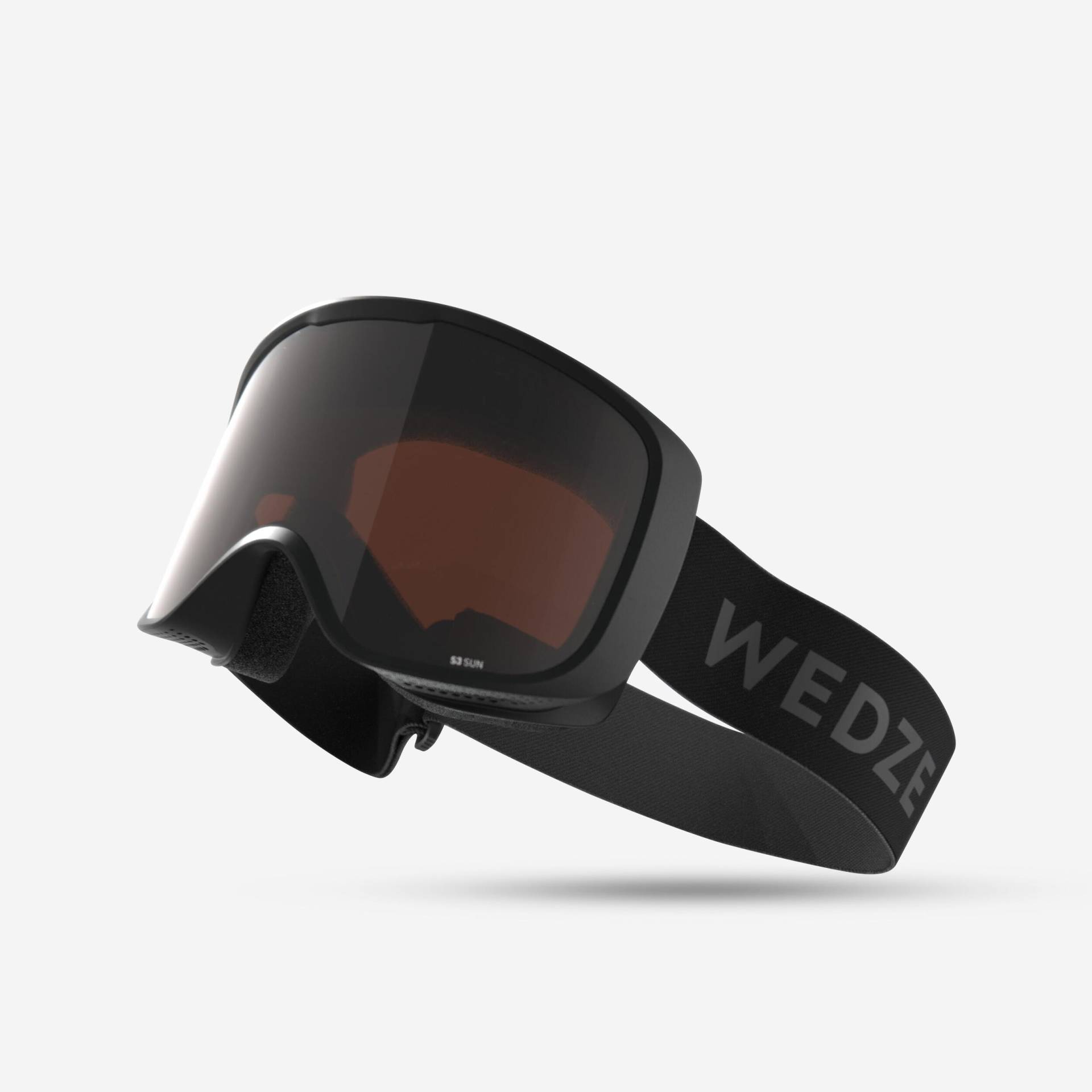 Skibrille Snowboardbrille Erwachsene/Kinder Schönwetter - G 100 S3 schwarz von WEDZE