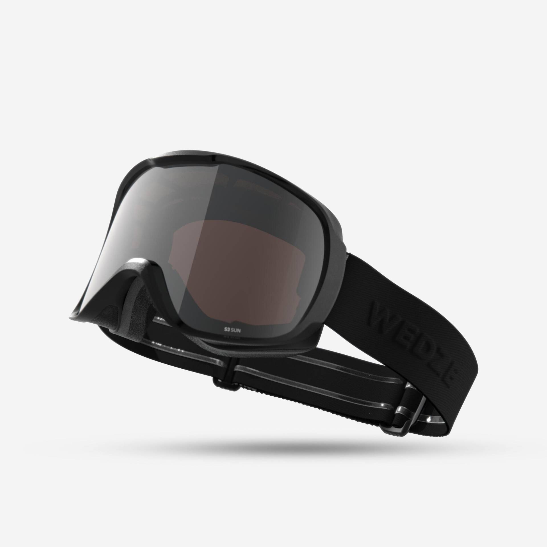 Skibrille Snowboardbrille G 500 S3 Schönwetter Erwachsene/Kinder schwarz von WEDZE