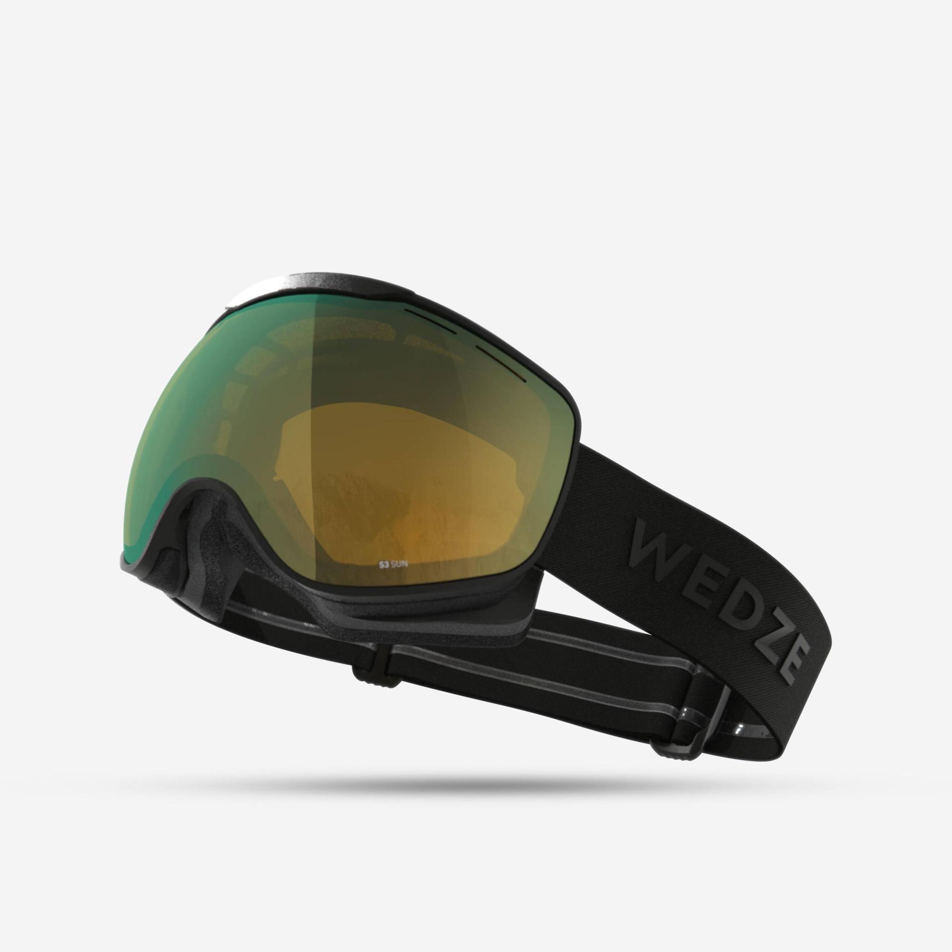 Ski-/Snowboardbrille G 900 S3 Erwachsene/Kinder Schönwetter schwarz von WEDZE