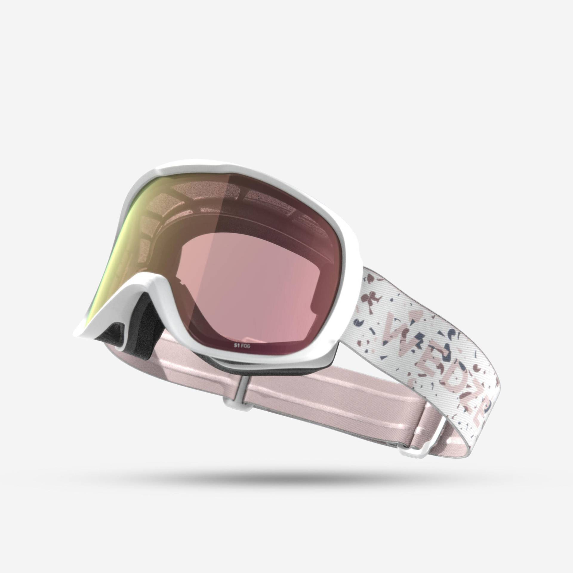 Skibrille Snowboardbrille Kinder/Erwachsene Schlechtwetter - G 500 S1 weiss von WEDZE
