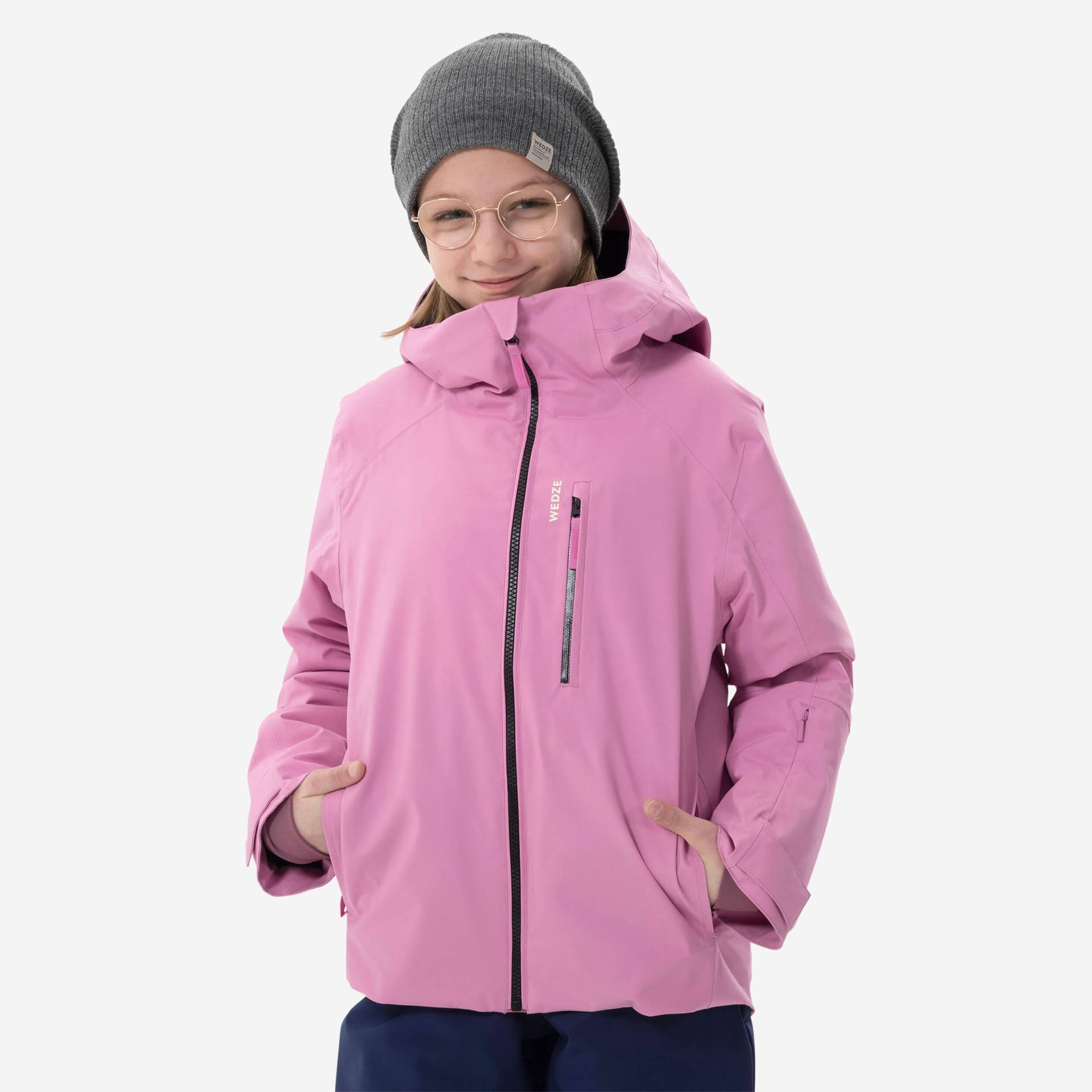 Skijacke Kinder warm wasserdicht - 550 rosa von WEDZE