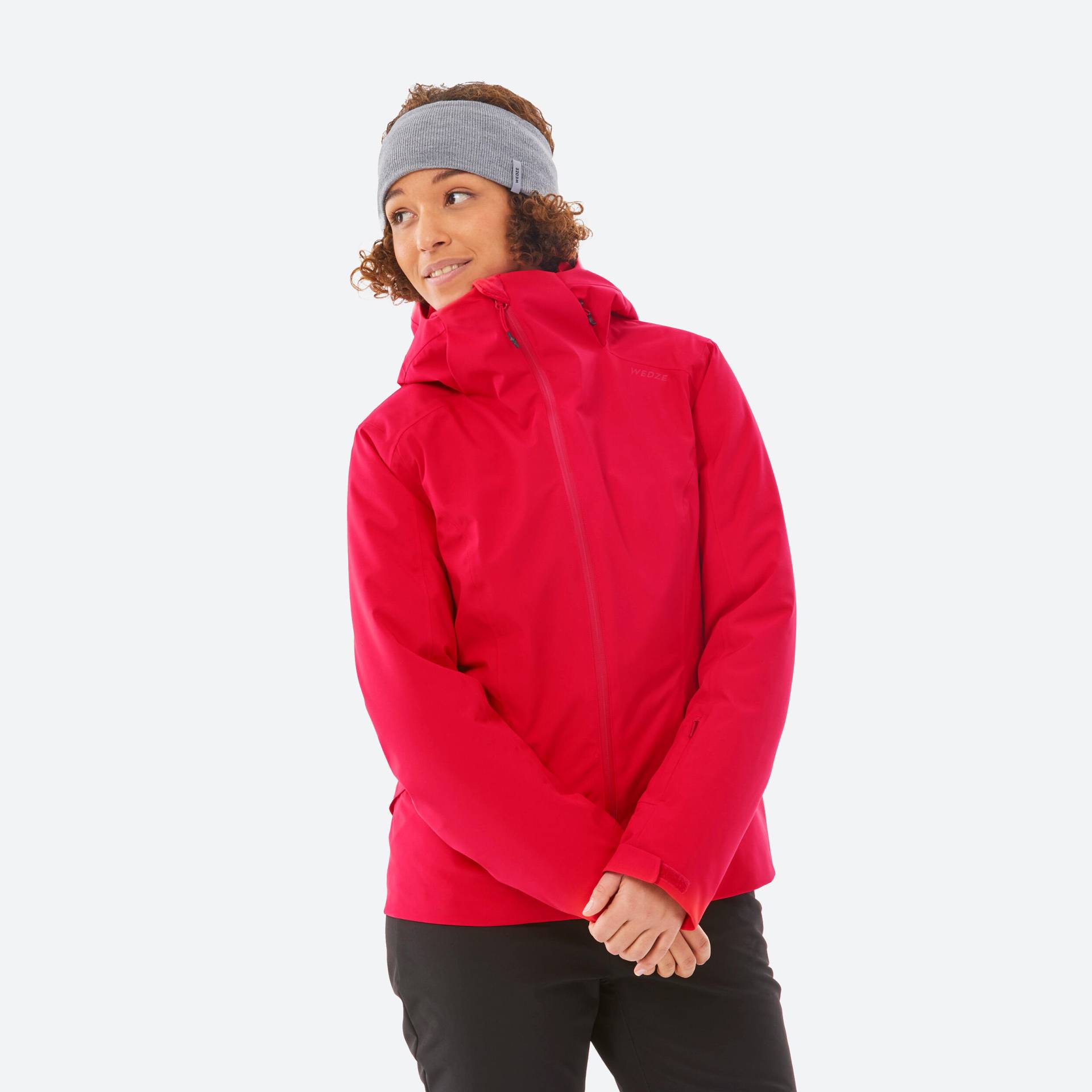 Skijacke Damen warm 500 rot von WEDZE