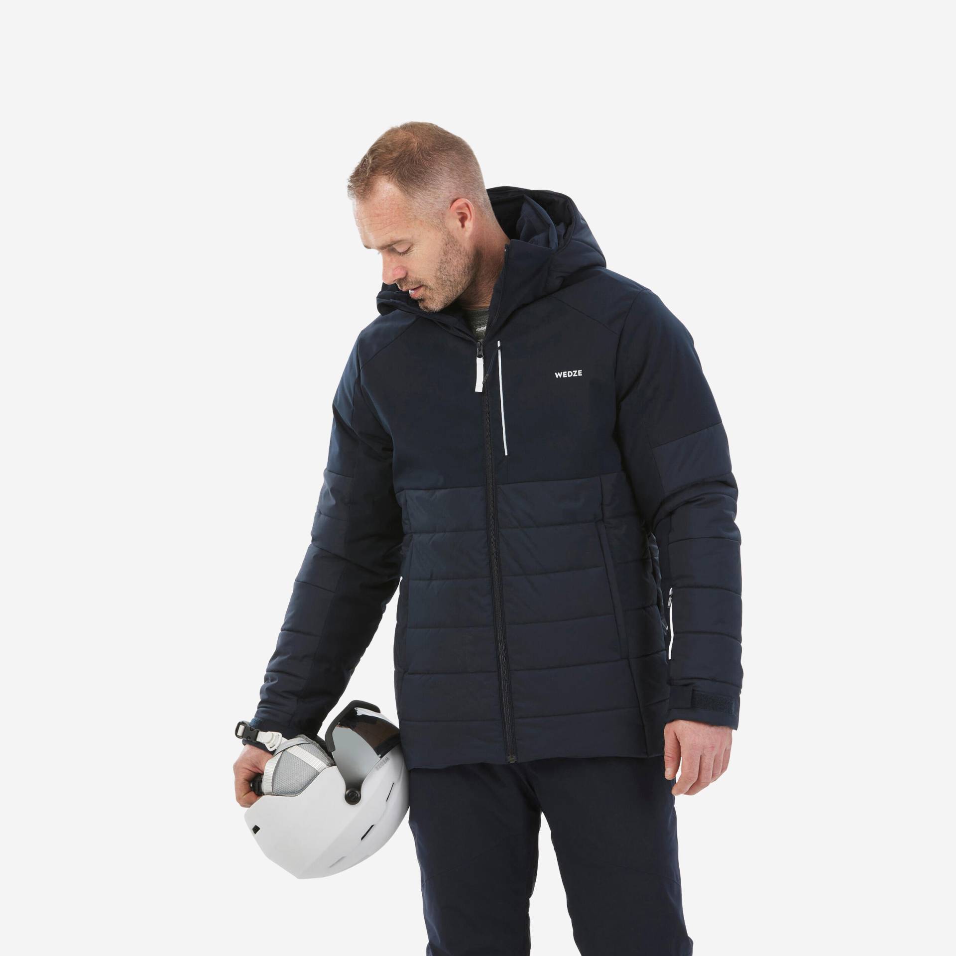 Skijacke Herren warm mittlere Länge - 100 marineblau von WEDZE