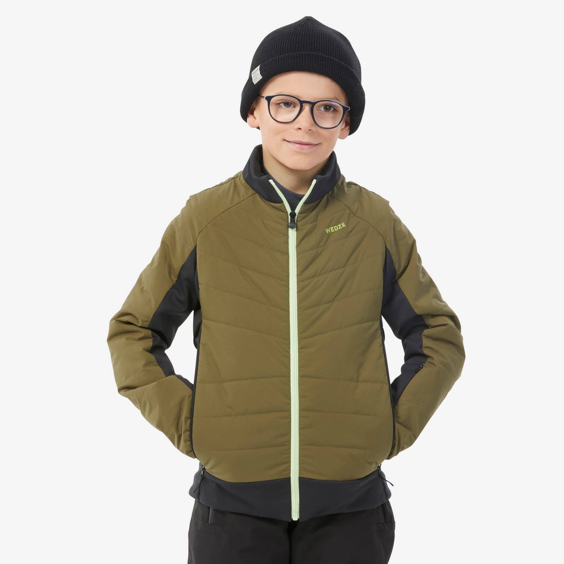 Skijacke Wattierte Jacke Kinder leicht - 900 khaki von WEDZE