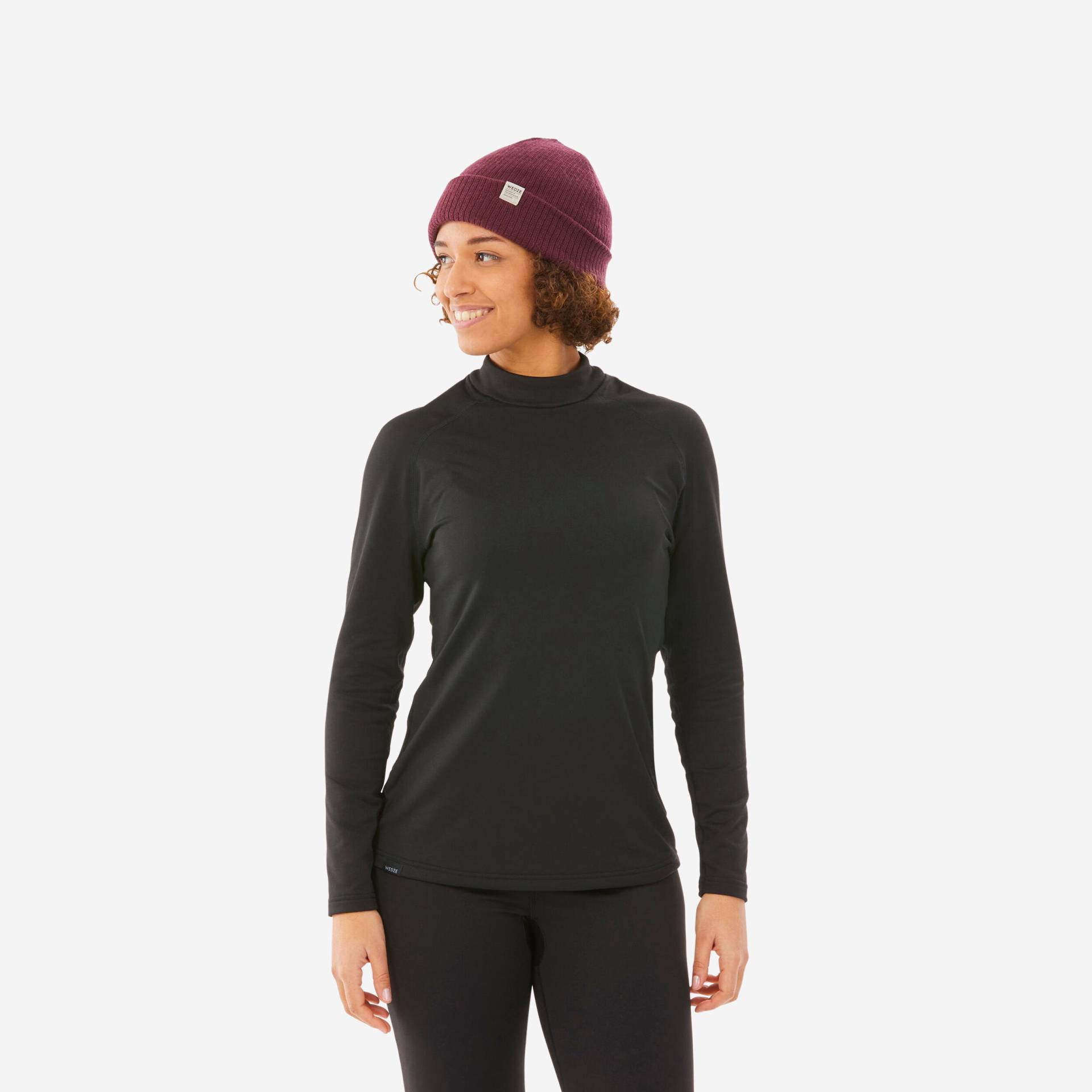 Skiunterwäsche Funktionsshirt Damen - BL 500 schwarz von WEDZE