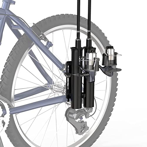 Angelrutenhalter, sichert die Angelrute am Fahrrad, 2 Röhren, hält 2 Ruten, einfach zu montieren, Rutenständer zum Fahrradangeln von WEIGUZC