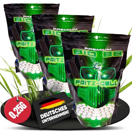 3 x 4000 Airsoft Kugeln BBS Bio 6mm 0,25g 4000 Stück Beutel Premium biologisch abbaubar von WEILAX