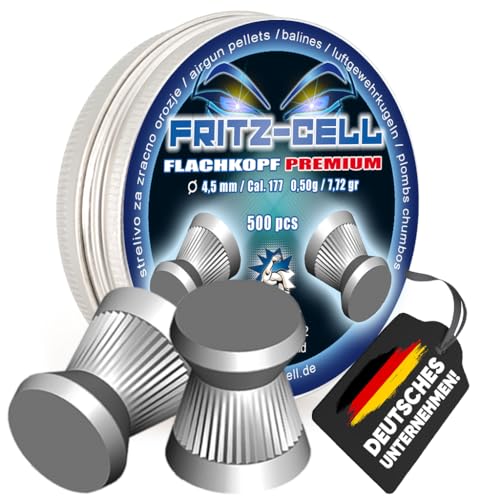 WEILAX 500 Flachkopf Premium Diabolos 4,5mm Fritz-Cell für Luftgewehr Luftpistole… von WEILAX