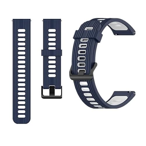 WEINISITE 20mm Armband Kompatibel mit Garmin Vivoactive 3/Forerunner 245/Forerunner 645/Garmin venu/Galaxy Watch Active 2/Watch 3 41mm/Gear S2 Classic,Silikon Ersatzarmband (Blau) von WEINISITE