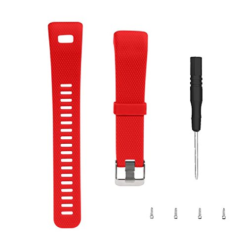 WEINISITE Armband für Garmin vívosmart HR +, Soft Silikon Ersatzarmband für Garmin vívosmart HR Plus (Rote) von WEINISITE