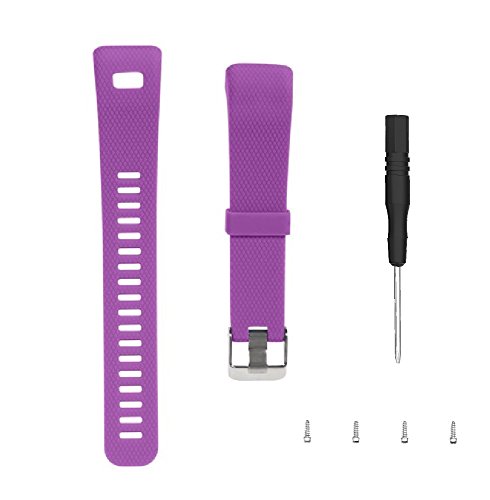 WEINISITE Armband für Garmin vívosmart HR +, Soft Silikon Ersatzarmband für Garmin vívosmart HR Plus (lila) von WEINISITE