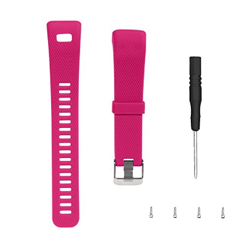 WEINISITE Armband für Garmin vívosmart HR +, Soft Silikon Ersatzarmband für Garmin vívosmart HR Plus (rosa) von WEINISITE
