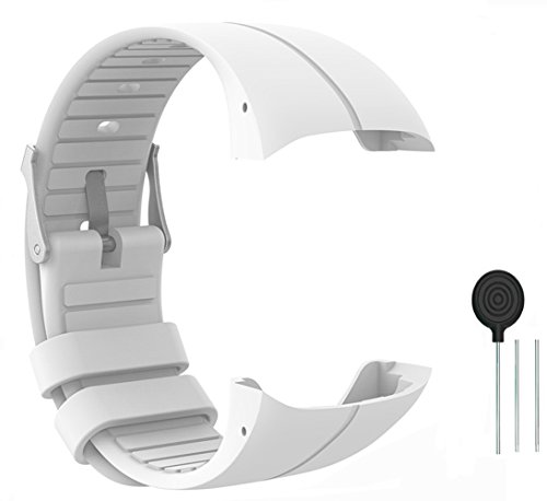 WEINISITE Silikon verstellbares Ersatzband Armband für Polar M400/M430 GPS Smart Watch (Weiß) von WEINISITE