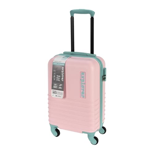 WELL HOME – ABS-Koffer mit 4 Rollen in den Farben Rosa und Mint, 34 x 22 x 52,5 cm von WELL HOME MOBILIARIO & DECORACIÓN