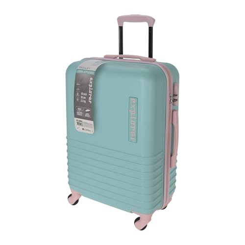 Well Home – ABS-Koffer mit 4 Rädern in Mint und Rosa, 33,5 x 22 x 53 cm von WELL HOME MOBILIARIO & DECORACIÓN