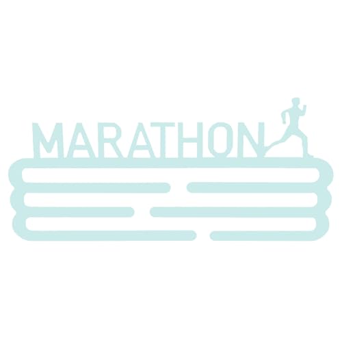 WELL HOME – Pastellblauer Marathon-Medaillenhalter mit Platz für 15 Medaillen, 30 x 13,5 cm – Geschenk für Läufer von WELL HOME MOBILIARIO & DECORACIÓN