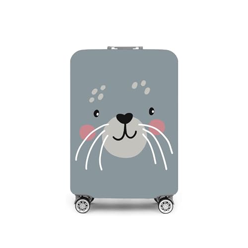 Schutzhülle für Koffer, Größe L (66-76 cm), wiederverwendbar, waschbar, mit Reißverschluss, Cutie Cat, L (66-76cm), Cutie Cat von WELL HOME MOBILIARIO & DECORACIÓN