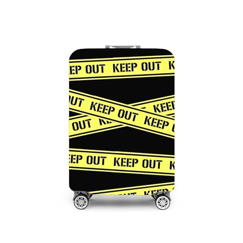Schutzhülle für Koffer, Größe L (66-76 cm), wiederverwendbar, waschbar, mit Reißverschluss, Keep Out (Nicht Betreten), L (66-76cm), Keep Out von WELL HOME MOBILIARIO & DECORACIÓN