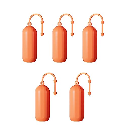 1/5/10 Stück elastische Hüllen für auslaufsichere Reiseflaschen aus Silikon, Behälterhüllen, wiederverwendbare Damen-Toilettenartikel, Reiseflaschenhüllen, Orange, 5-teilig von WELLDOER