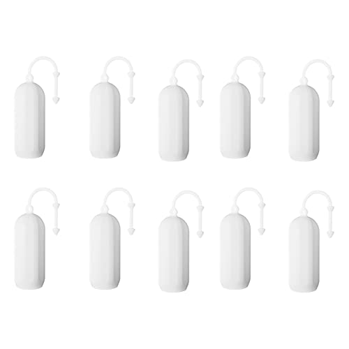 1/5/10 Stück elastische Hüllen für auslaufsichere Reiseflaschen aus Silikon, Behälterhüllen, wiederverwendbare Damen-Toilettenartikel, Reiseflaschenhüllen, weiß, 10er-Pack von WELLDOER