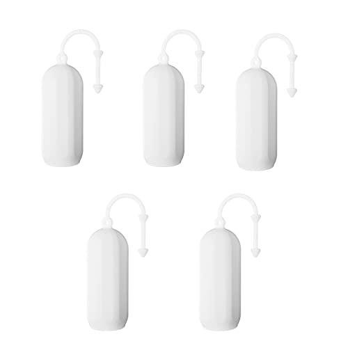 1/5/10 Stück elastische Hüllen für auslaufsichere Reiseflaschen aus Silikon, Behälterhüllen, wiederverwendbare Damen-Toilettenartikel, Reiseflaschenhüllen, weiß, 5-teilig von WELLDOER