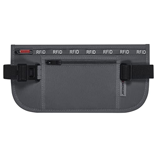 Wenger 611879 Security RFID Waist Belt Grey Unisex Erwachsene Luggage Einheitsgröße, grau, Bauchtasche von WENGER