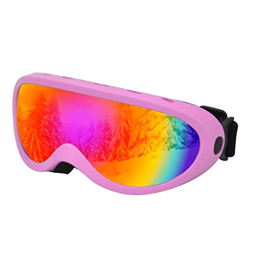 Praktische Skibrille, verstellbare Schnalle, fester, bequemer Schwamm, exquisite Outdoor-Brille, Wintersportzubehör, Skibrille, schwarz, blau, grün, rosa, lila, weiß, gelb, für Skifahren, Klettern, von WENGU