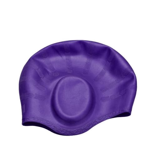 Wasserdichte, flexible Silikon-3D-Pool-Mütze, Haarschutz, Schwimmbad, Schwimmhut, Kopfbedeckung für Erwachsene und Teenager, Silikon-Bademütze von WENGU