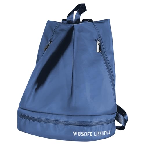 Wasserdichte Reisetasche für Damen und Herren, Golfschuhe, Rucksack, große Sporttasche mit Schuhfach, Reißverschlusstasche, marineblau von WENGU