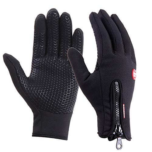 WENTS Warm Touchscreen Handschuhe Outdoor Touchscreen Outdoor Gloves Damen Herren Rutschfest Winddicht schwarz Fitness Camping Wandern Reiten Bergsteigen Perfekt für Herbst oder Frühling von WENTS