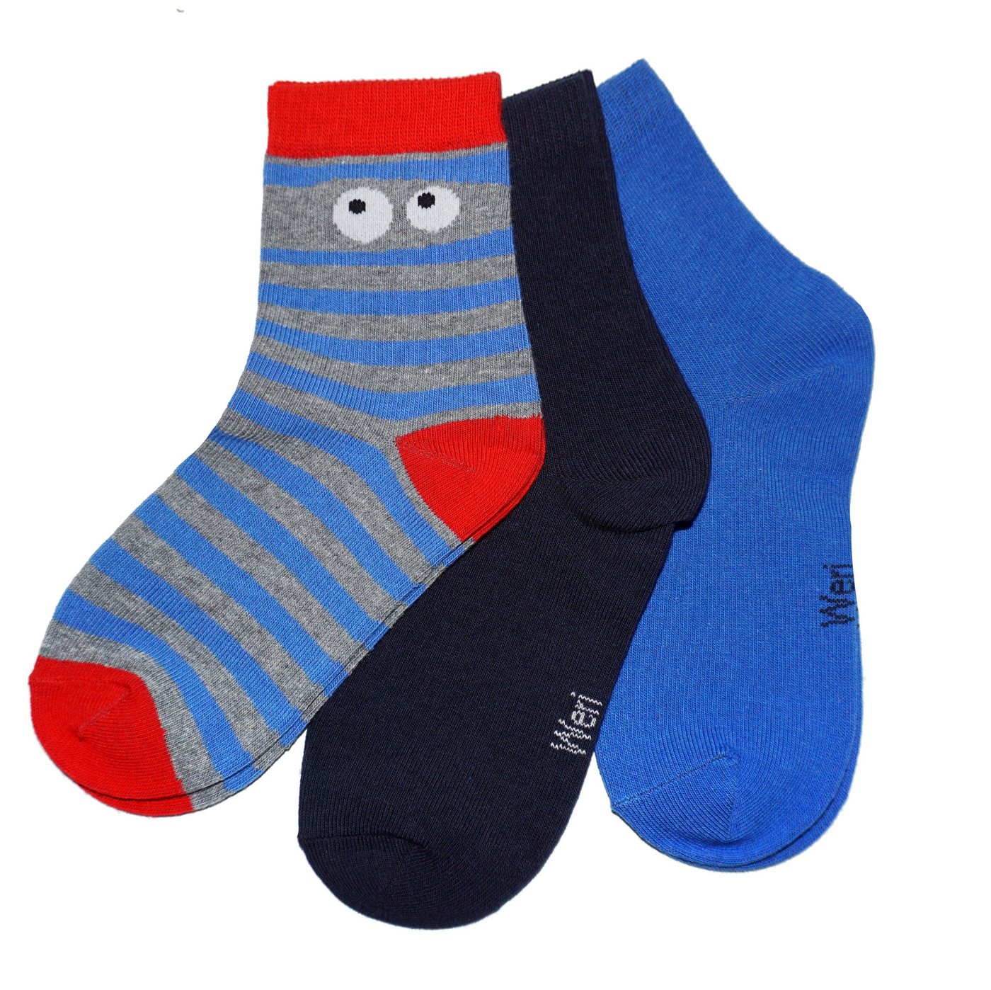 WERI SPEZIALS Strumpfhersteller GmbH Basicsocken Kinder Socken in 3-er Packs >>Mix<< aus Baumwolle (Set, 3-Paar) von WERI SPEZIALS Strumpfhersteller GmbH