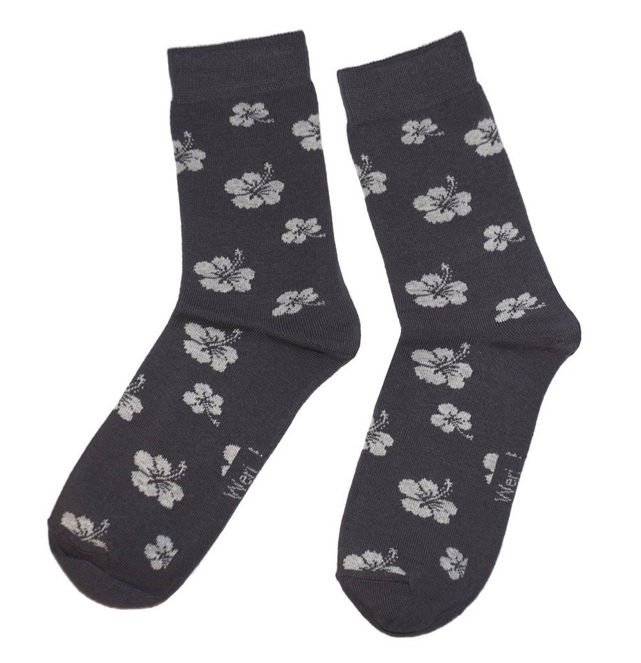 WERI SPEZIALS Strumpfhersteller GmbH Basicsocken Damen Socken >>Blumen Motive<< aus Baumwolle (1-Paar) von WERI SPEZIALS Strumpfhersteller GmbH