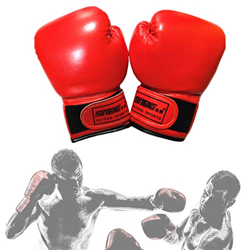 Boxhandschuhe Kinder Boxhandschuhe Männer Thai Boxhandschuhe Boxhandschuhe für Kampfkünste Sparringhandschuhe Kickboxhandschuhe red,Adult von WESDOO