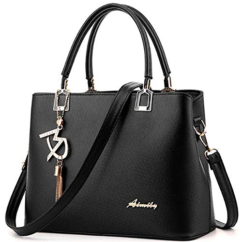 Damen Tasche Sale Leder Tasche Damen Designerhandtaschen für Frauen Damenhandtaschen Umhängetaschen Handtaschen für Damen Black von WESDOO