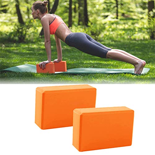 WESEEDOO Yoga Set Yoga Blöcke Pilates Kopfblock Yoga Set Unterstützen Sie Deepen for Yoga Schaumblock mit hoher Dichte Yoga-Blöcke Yoga-Blöcke und Steine orange,2pcs von WESEEDOO