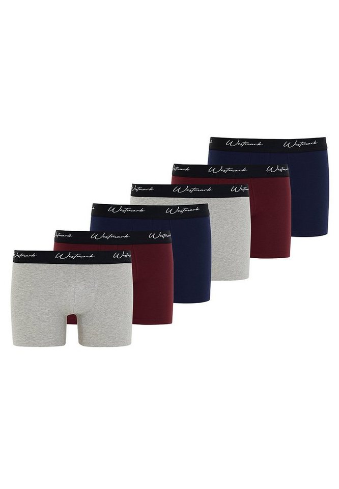 WESTMARK LONDON Retro Boxer 6er Pack Lucas (Spar-Set, 6-St) Retro Short / Pant - Baumwolle - Ohne Eingriff - von WESTMARK LONDON