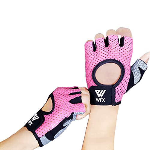 WESTWOOD FOX Fitness Handschuhe Atmungsaktive Trainingshandschuhe für Damen und Herren Gewichtheberhandschuhe Bodybuilding Gym Übung rutschfestes Crossfit Krafttraining (Pink, L) von WESTWOOD FOX