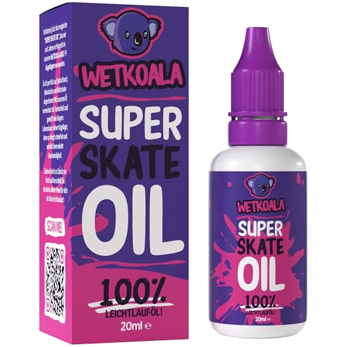 WETKOALA Skate Öl für Kugellager (20ml) SUPER Skate Oil Leichtlauföl für Skateboards, Inliner, Longboard, Waveboard, Roller etc. gegen Trockenheit für eine Lange Lebensdauer deiner Kugellager von WETKOALA