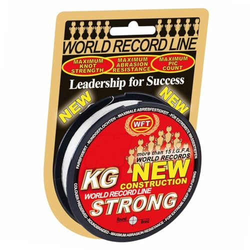 WFT 0,25mm 39kg Strong Trans - 300m geflochtene Angelschnur, Schnur zum Spinnfischen, Geflechtschnur von WFT
