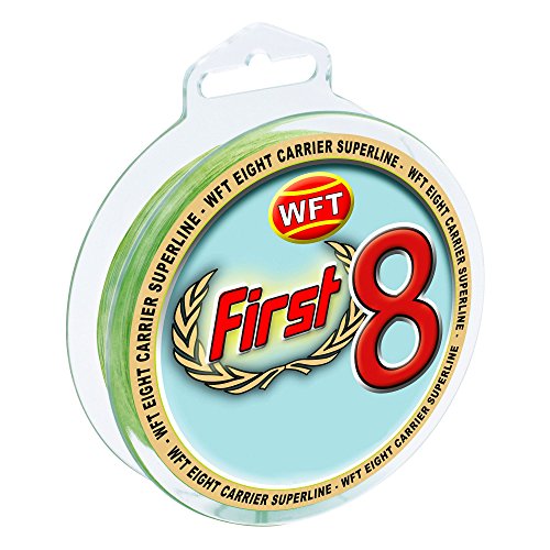 WFT First 8 KG Line 150m 0,12mm 12kg Mint-Grün, geflochtene Schnur, Angelschnur, Geflechtschnur von WFT