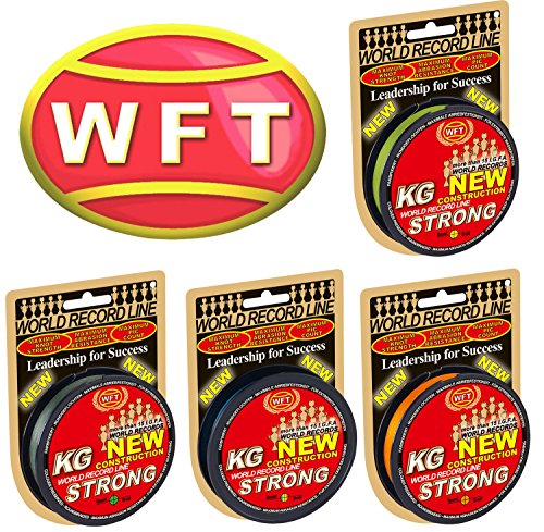 WFT KG Strong 300m 0,22mm 32kg, geflochtene Schnur, Meeresschnur, Angelschnur, Geflechtschnur, Farbe:Grün von WFT