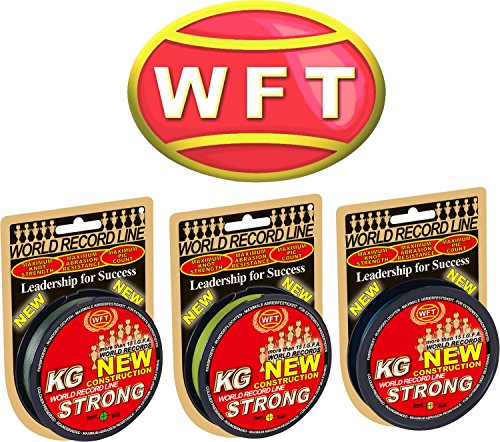 WFT KG Strong 300m 0,18mm 22kg, geflochtene Schnur, Meeresschnur, Angelschnur, Geflechtschnur, Farbe:Multicolor von WFT