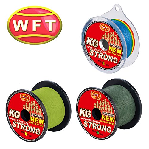 WFT KG Strong 600m 0,18mm 22kg, geflochtene Schnur, Meeresschnur, Angelschnur, Geflechtschnur, Farbe:Gelb von WFT
