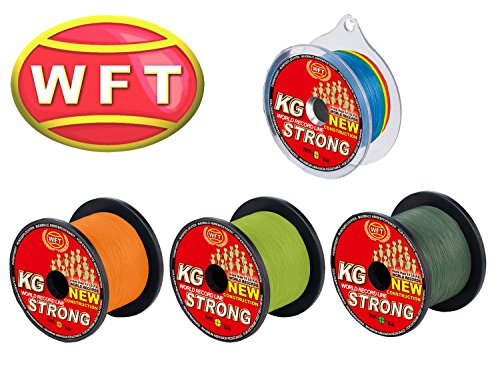 WFT KG Strong 600m 0,22mm 32kg, geflochtene Schnur, Meeresschnur, Angelschnur, Geflechtschnur, Farbe:Grün von WFT