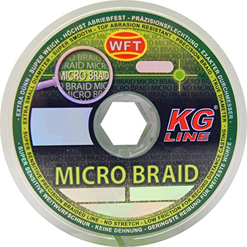 WFT Micro Braid KG Chartreuse 150m - Geflochtene Angelschnur, Durchmesser/Tragkraft:0.04mm / 3kg von WFT